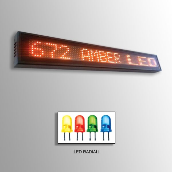 Monoriga Radiali Insegna Display LED Monoriga da esterno PRO1