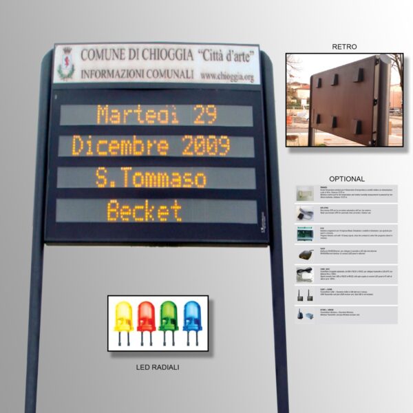 Multiriga Led Radiali Display Led Informativi Monofacciali Multiriga HLM1